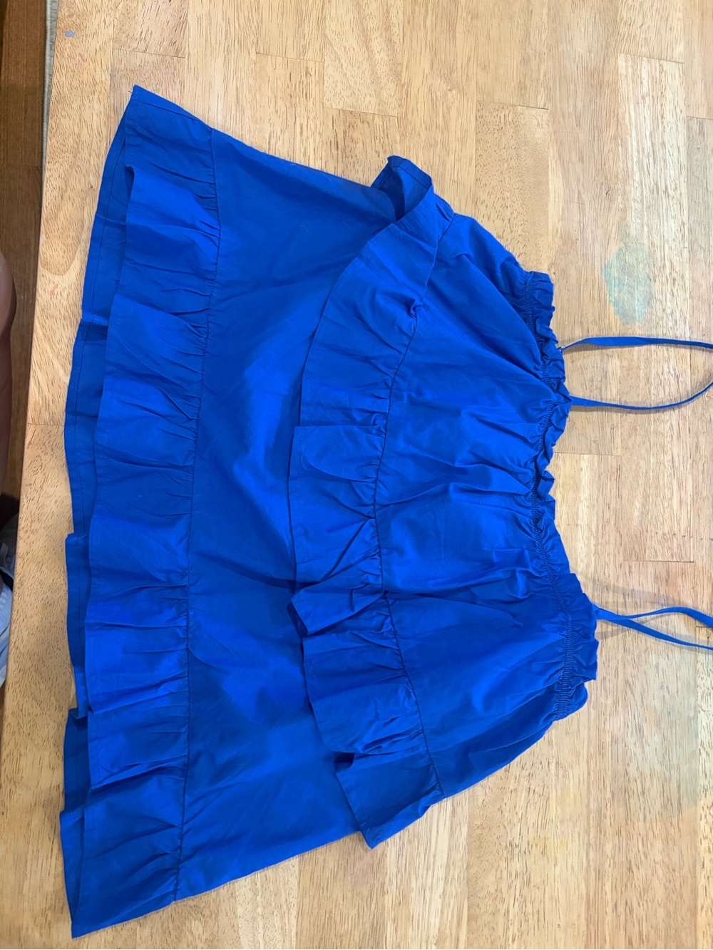 HTC Royal Blue Ruffled Tiered Tank Top